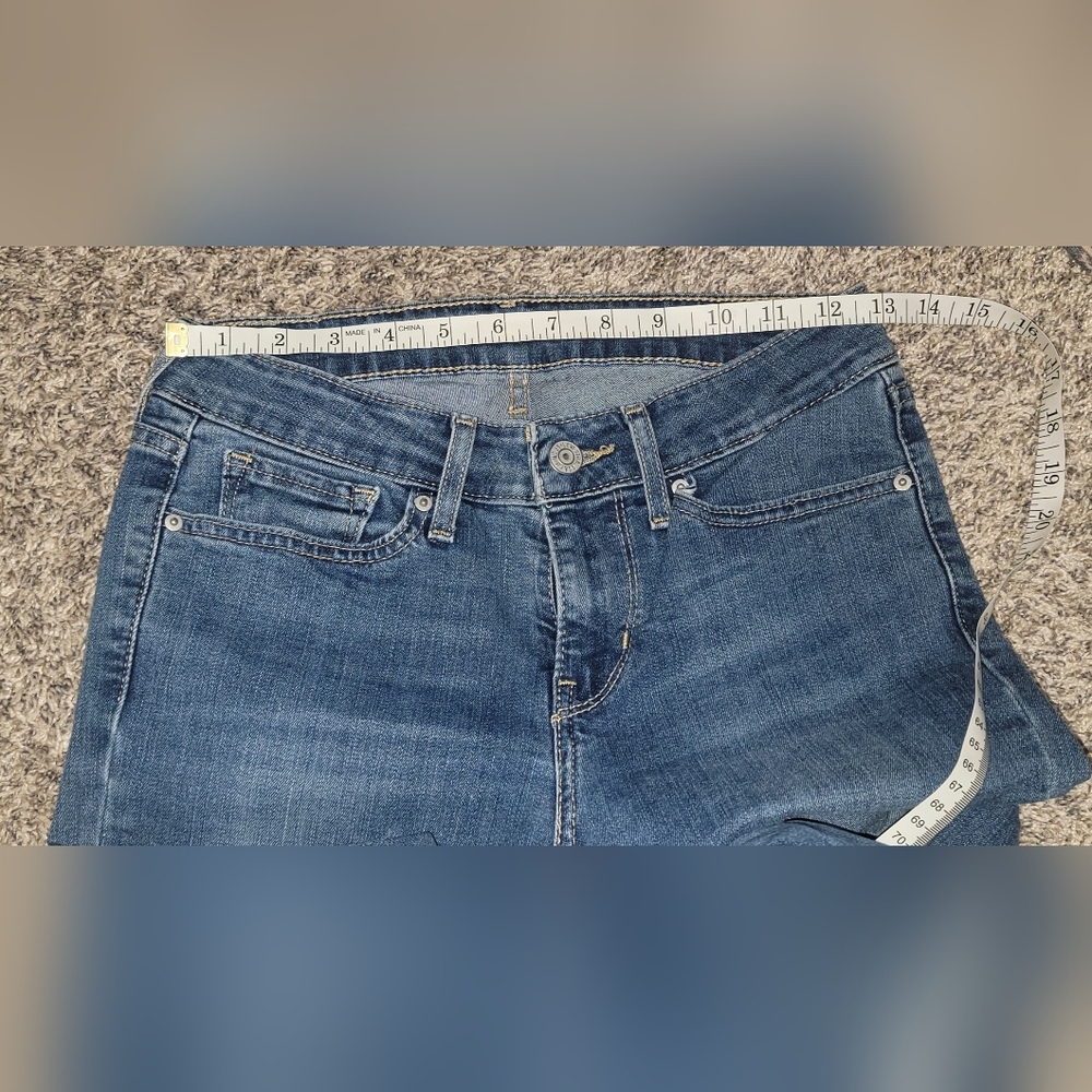 Levi's 712 slim mid rise blue jeans, size 27 - Picture 4 of 4